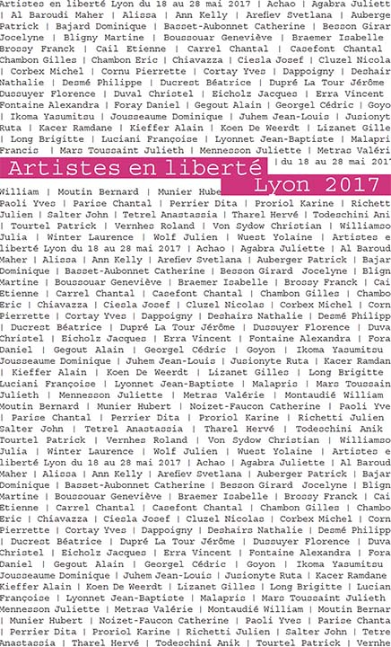 Affiche exposition "Artistes en liberté" Lyon édition 2017